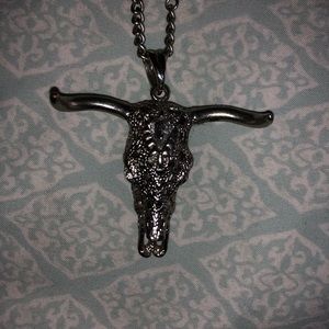 Cow skull necklace